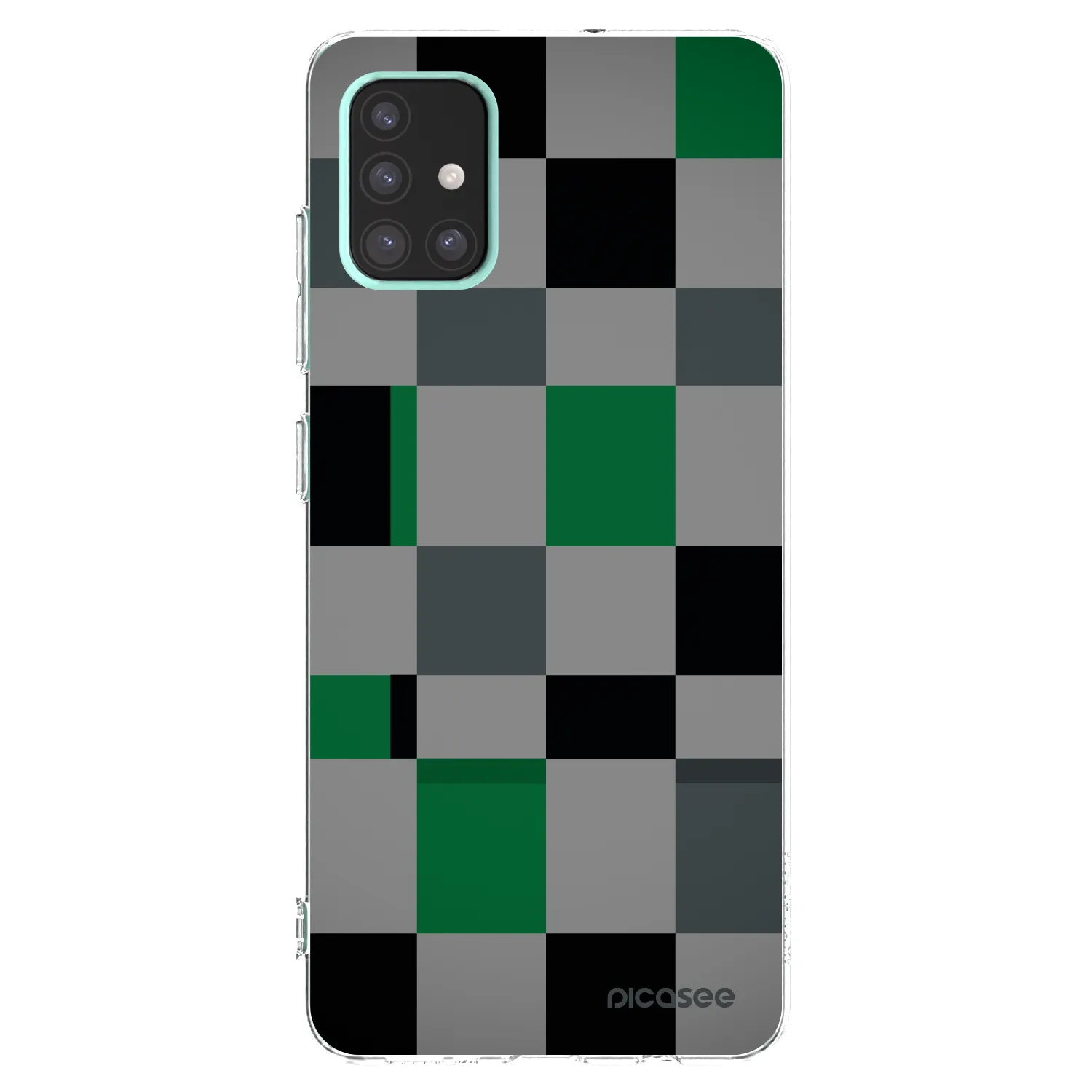 Picasee husă transparentă din silicon pentru Samsung Galaxy A51 A515F - Block Grid
