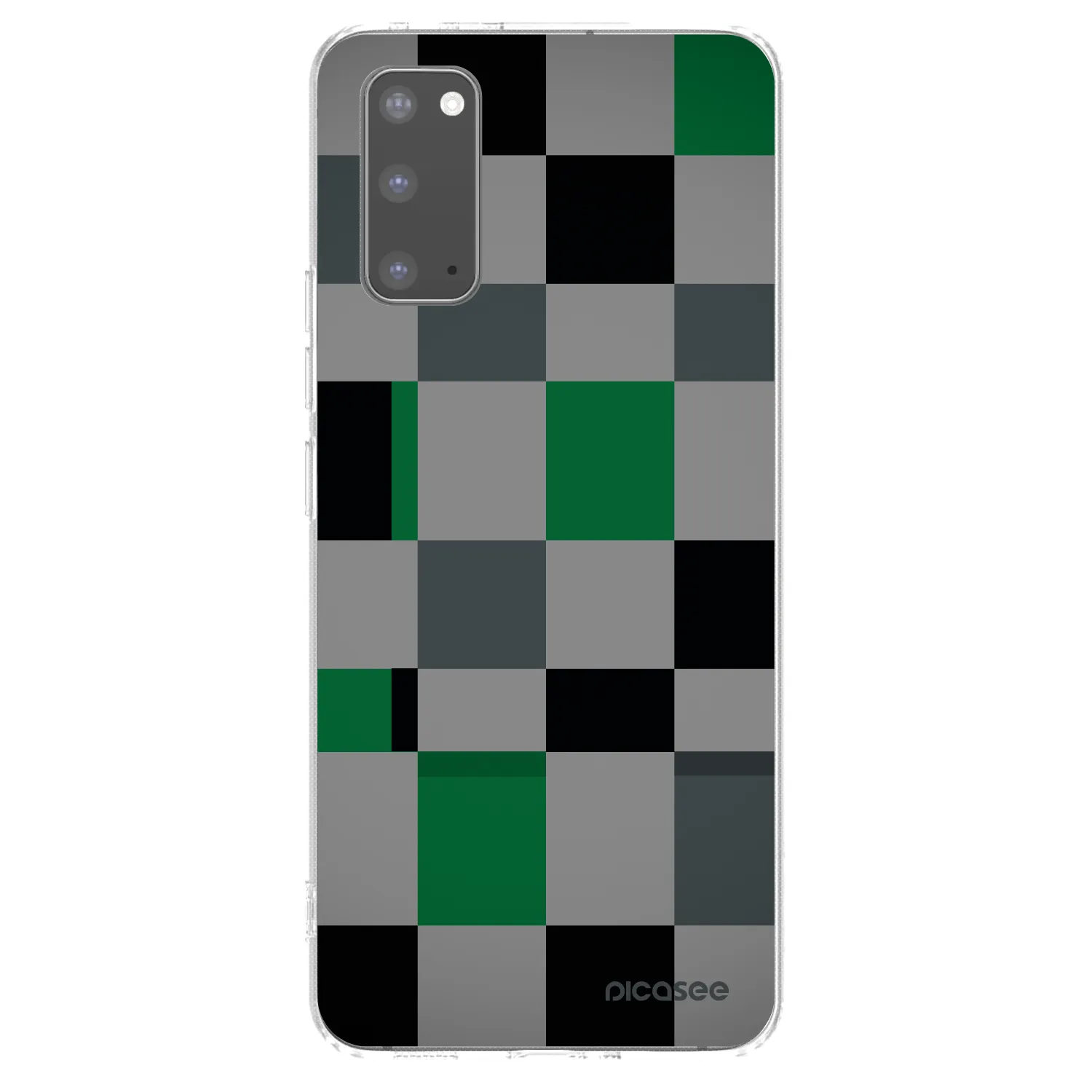 Picasee husă transparentă din silicon pentru Samsung Galaxy S20 G980F - Block Grid