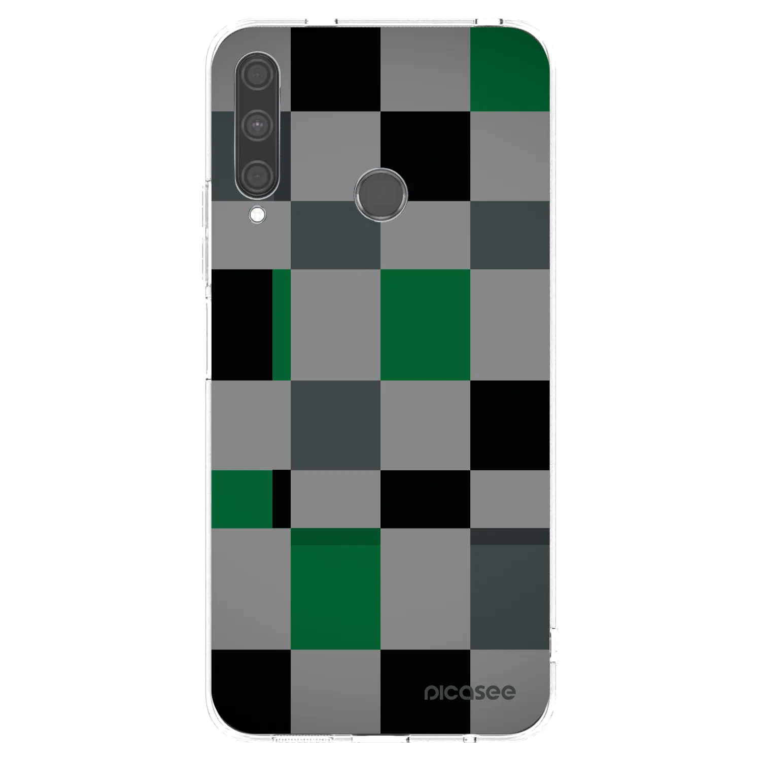 Picasee husă transparentă din silicon pentru Huawei P40 Lite E - Block Grid