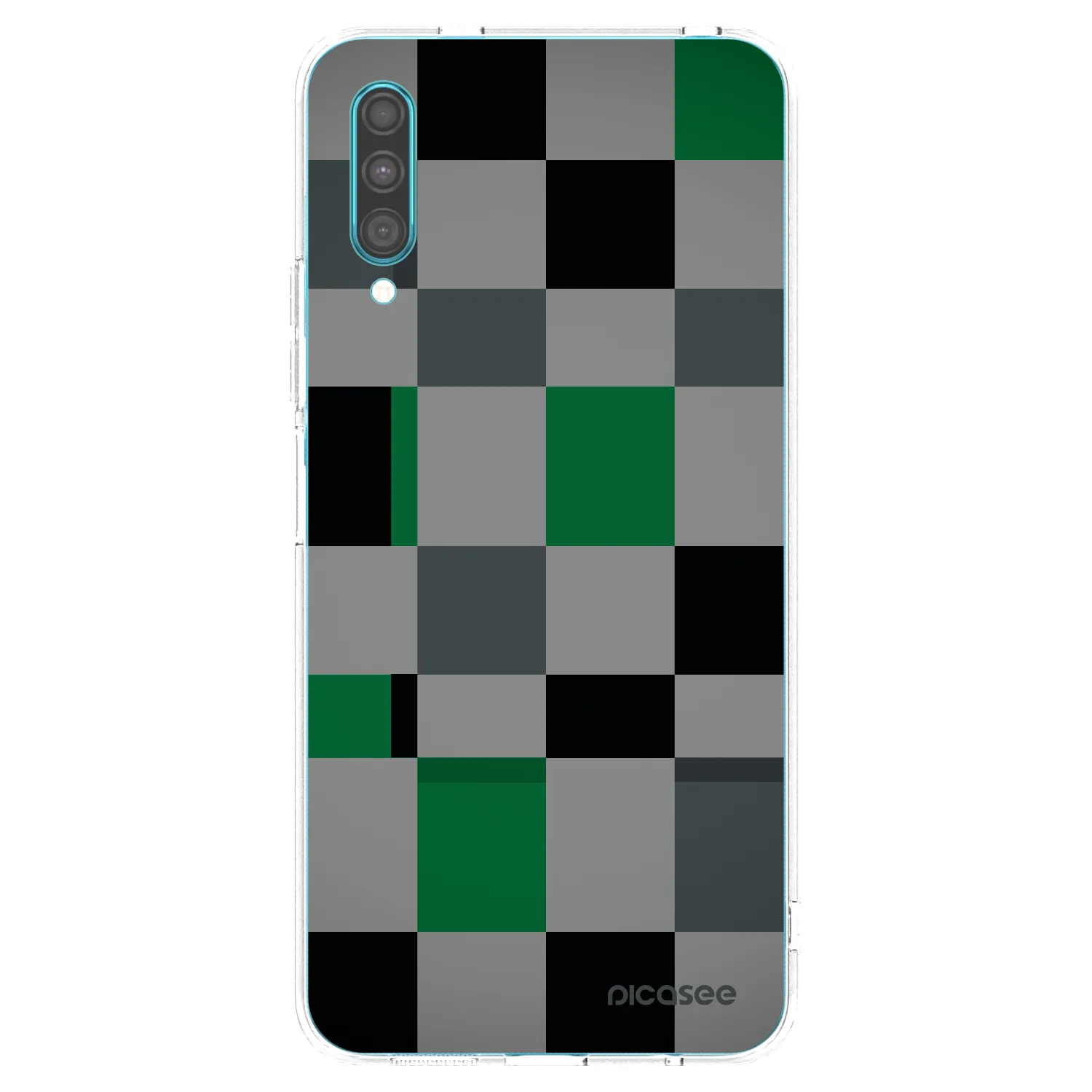 Picasee husă transparentă din silicon pentru Samsung Galaxy A30s A307F - Block Grid