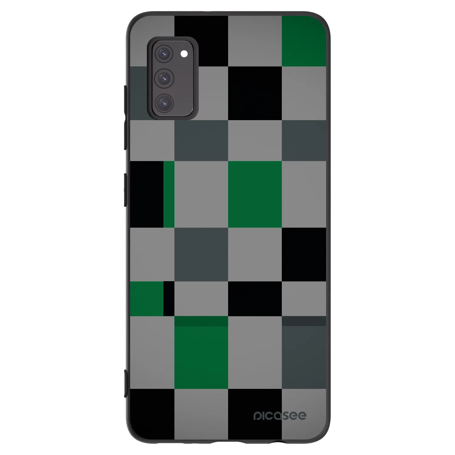 Picasee husă neagră din silicon pentru Samsung Galaxy A41 A415F - Block Grid