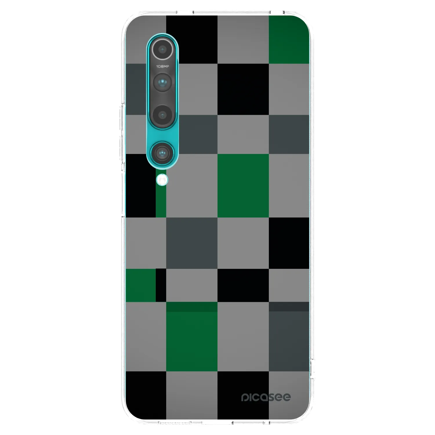 Picasee husă transparentă din silicon pentru Xiaomi Mi 10 - Block Grid