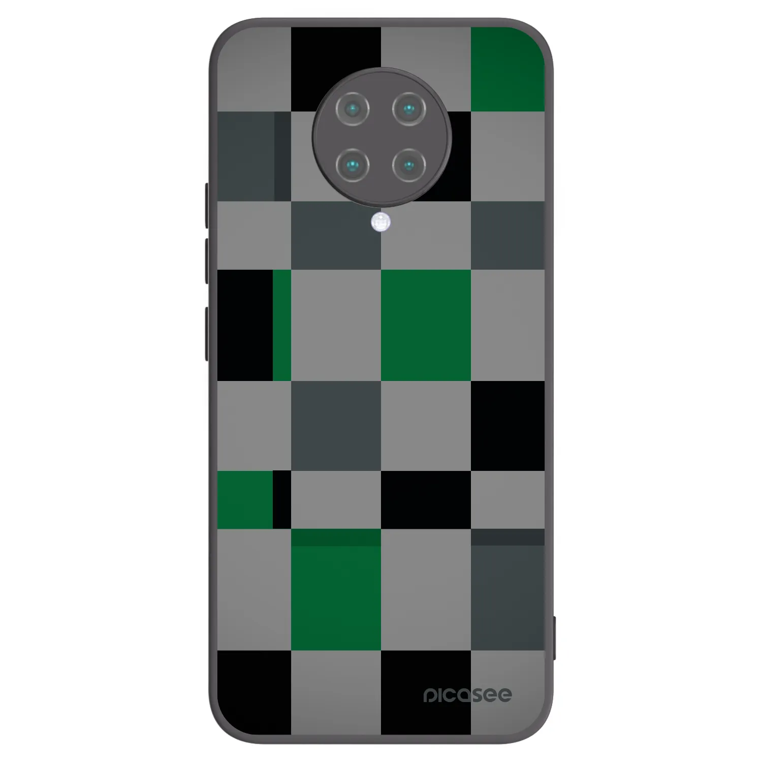 Picasee husă neagră din silicon pentru Xiaomi Poco F2 Pro - Block Grid