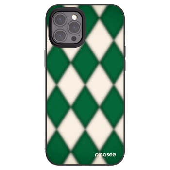 Picasee husă neagră din silicon pentru Apple iPhone 12 Pro Max - Emerald Diamond