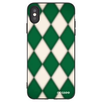 Picasee husă neagră din silicon pentru Apple iPhone XS Max - Emerald Diamond