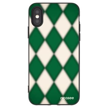 Picasee husă neagră din silicon pentru Apple iPhone X/XS - Emerald Diamond