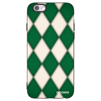 Picasee husă neagră din silicon pentru Apple iPhone 6/6S - Emerald Diamond