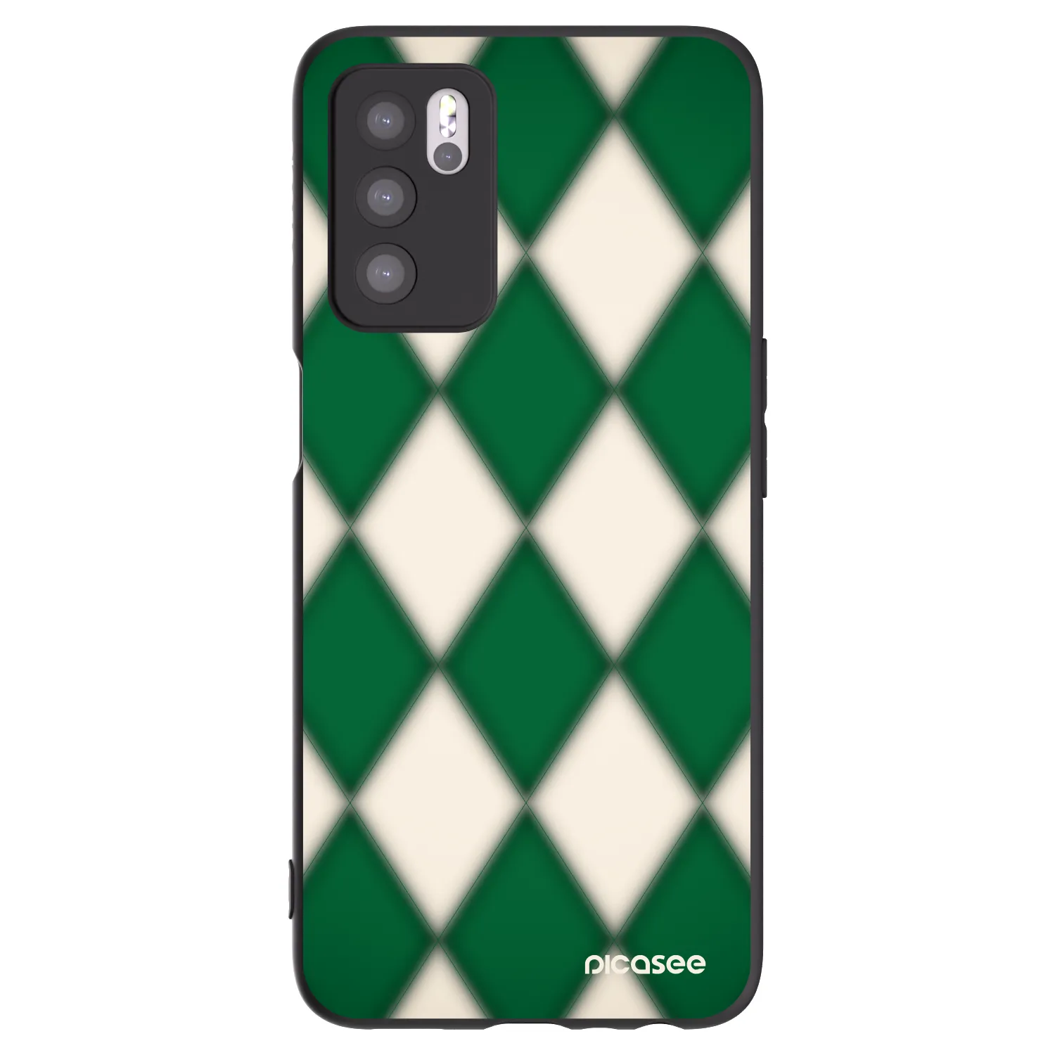 Picasee husă neagră din silicon pentru OPPO A16s - Emerald Diamond