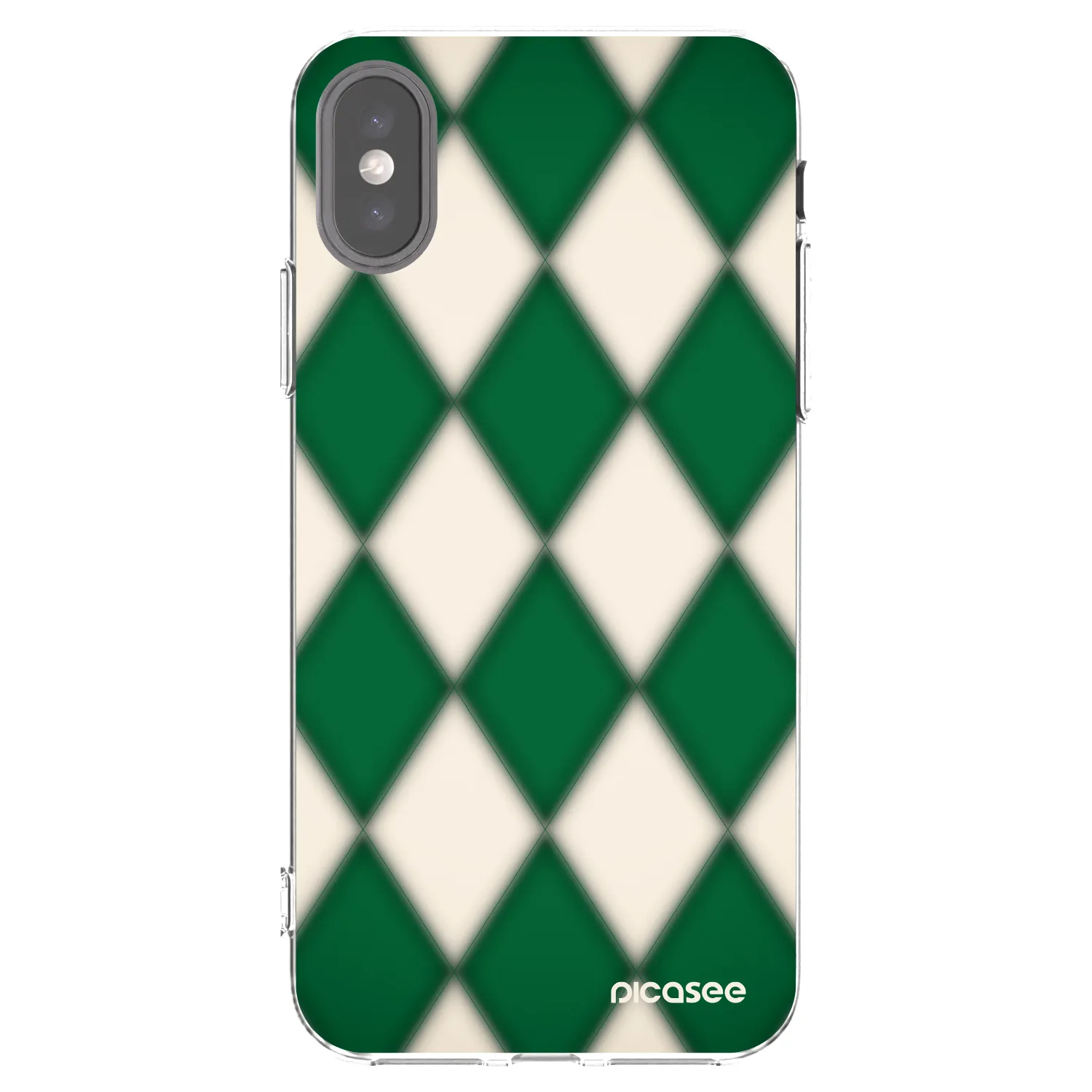 Picasee husă transparentă din silicon pentru Apple iPhone X/XS - Emerald Diamond