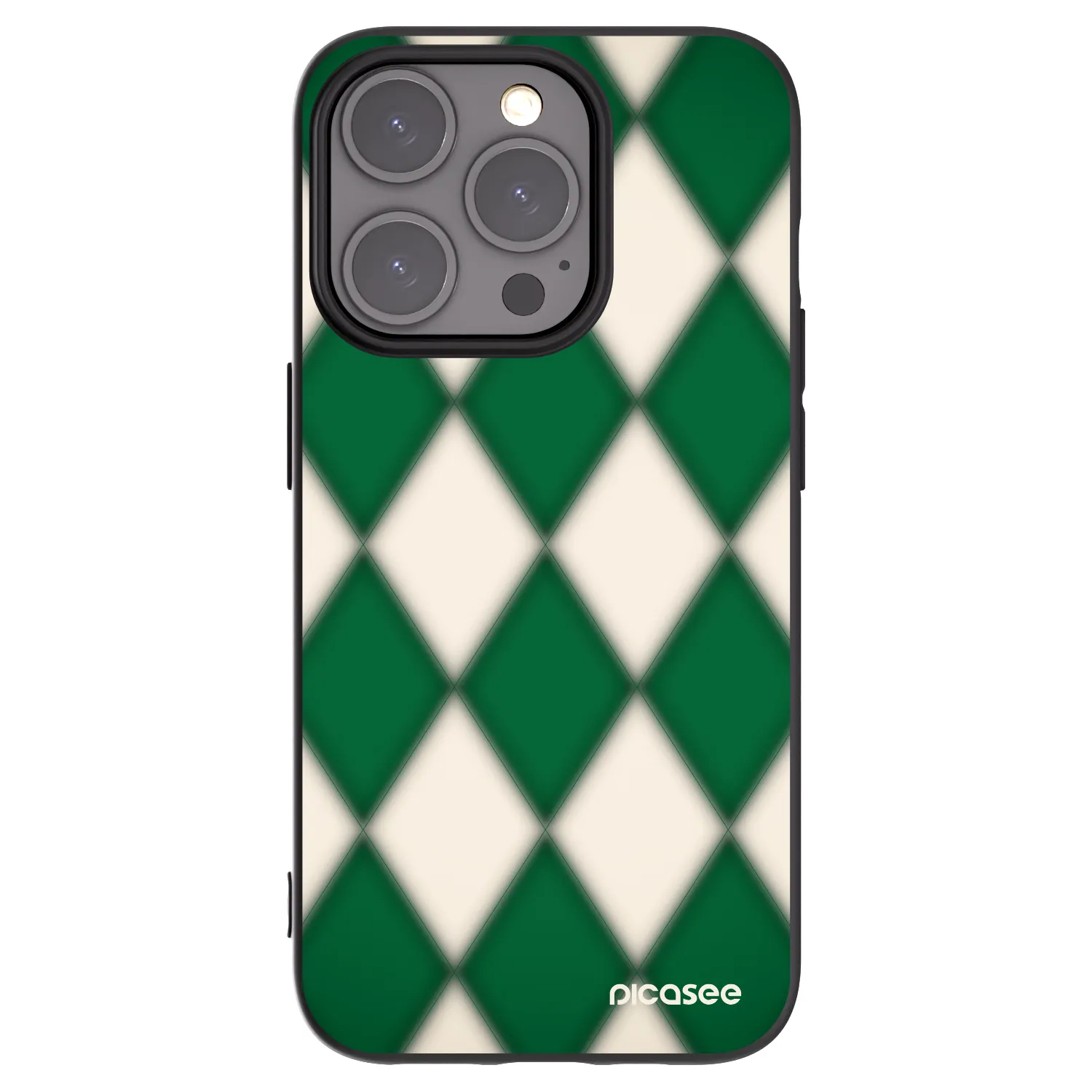 Picasee husă neagră din silicon pentru Apple iPhone 15 Pro - Emerald Diamond
