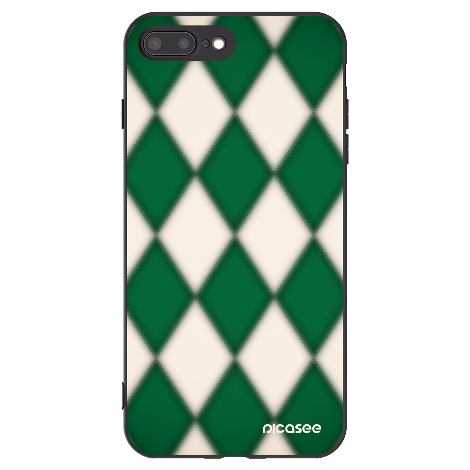 Picasee husă neagră din silicon pentru Apple iPhone 8 Plus - Emerald Diamond