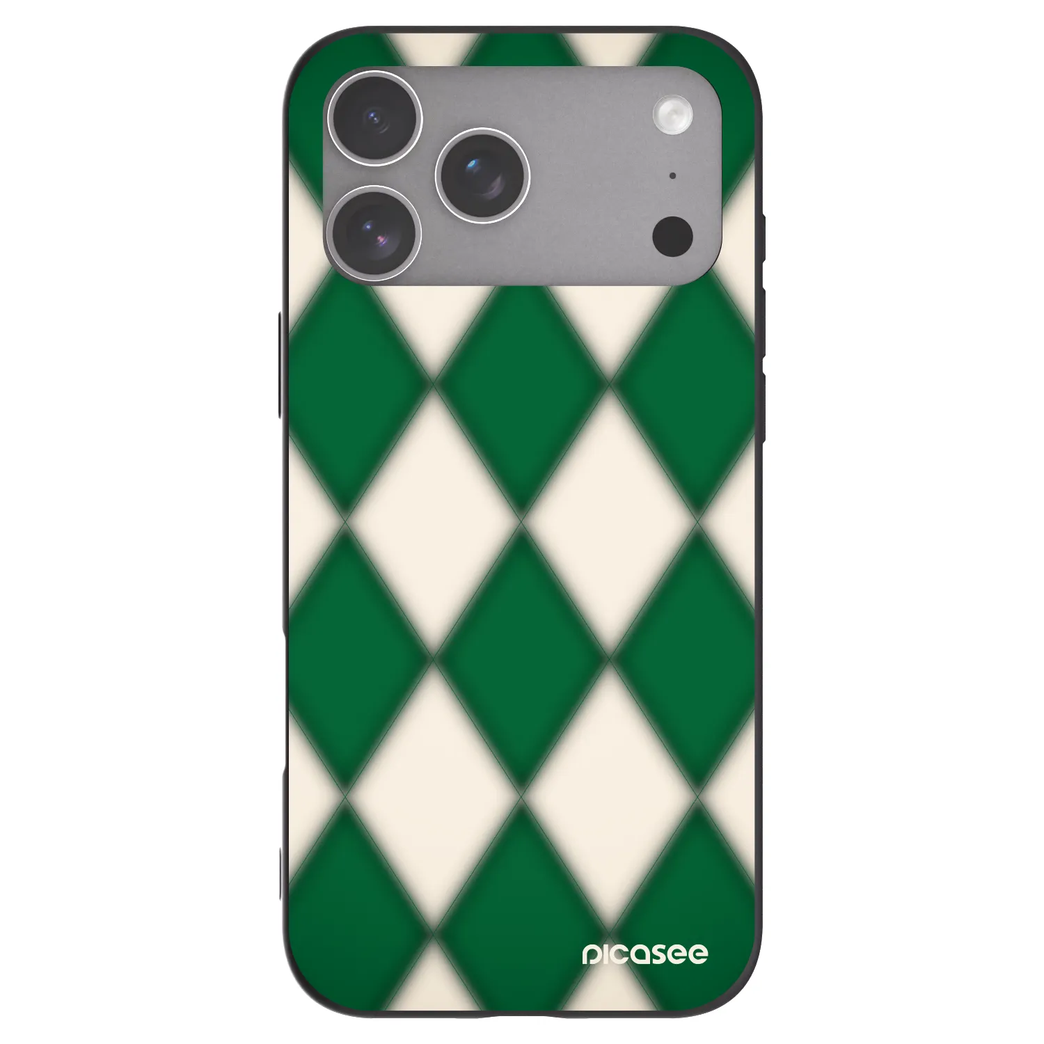 Picasee husă neagră din silicon pentru Apple iPhone 18 Pro Max - Emerald Diamond