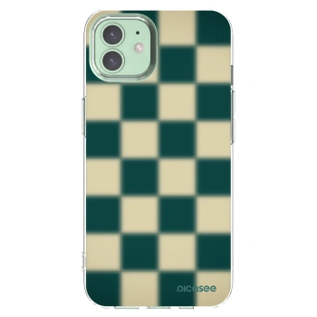Picasee husă transparentă din silicon pentru Apple iPhone 12 - Shadow Chess