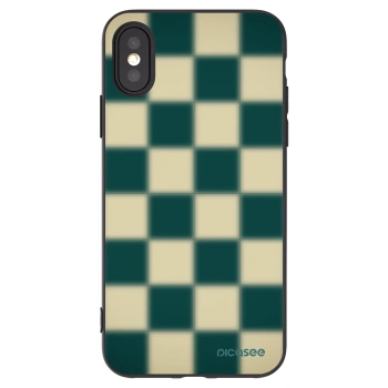 Picasee husă neagră din silicon pentru Apple iPhone X/XS - Shadow Chess