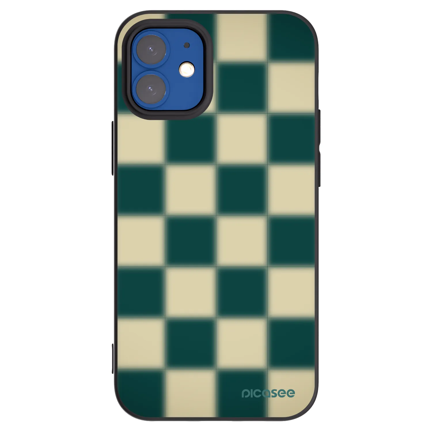 Picasee husă neagră din silicon pentru Apple iPhone 12 mini - Shadow Chess