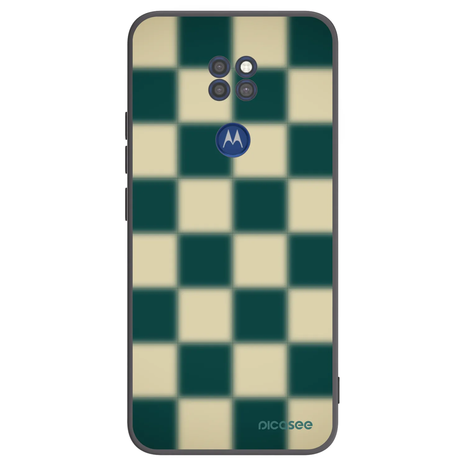 Picasee husă neagră din silicon pentru Motorola Moto G9 Play - Shadow Chess