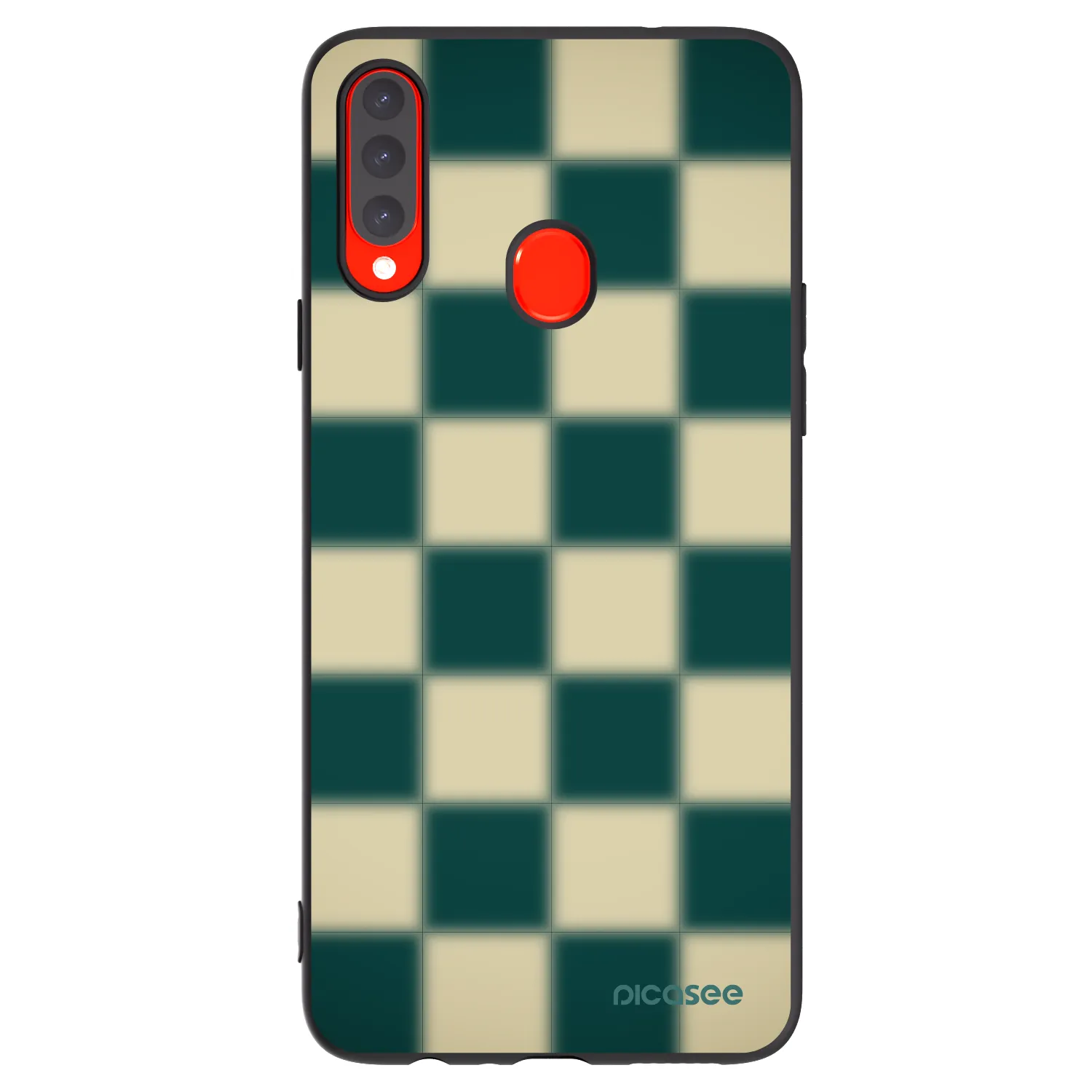 Picasee husă neagră din silicon pentru Samsung Galaxy A20s - Shadow Chess