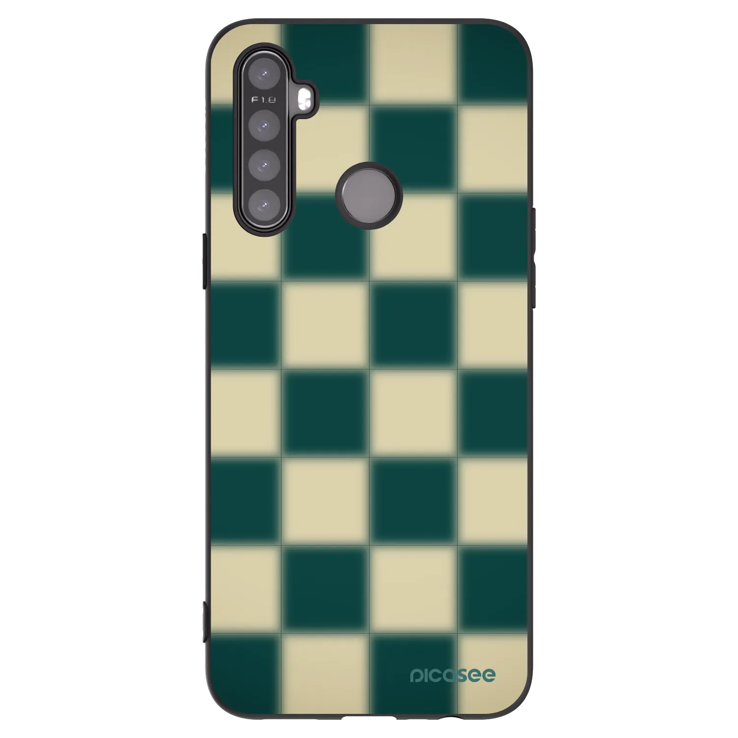Picasee husă neagră din silicon pentru Realme 5 - Shadow Chess