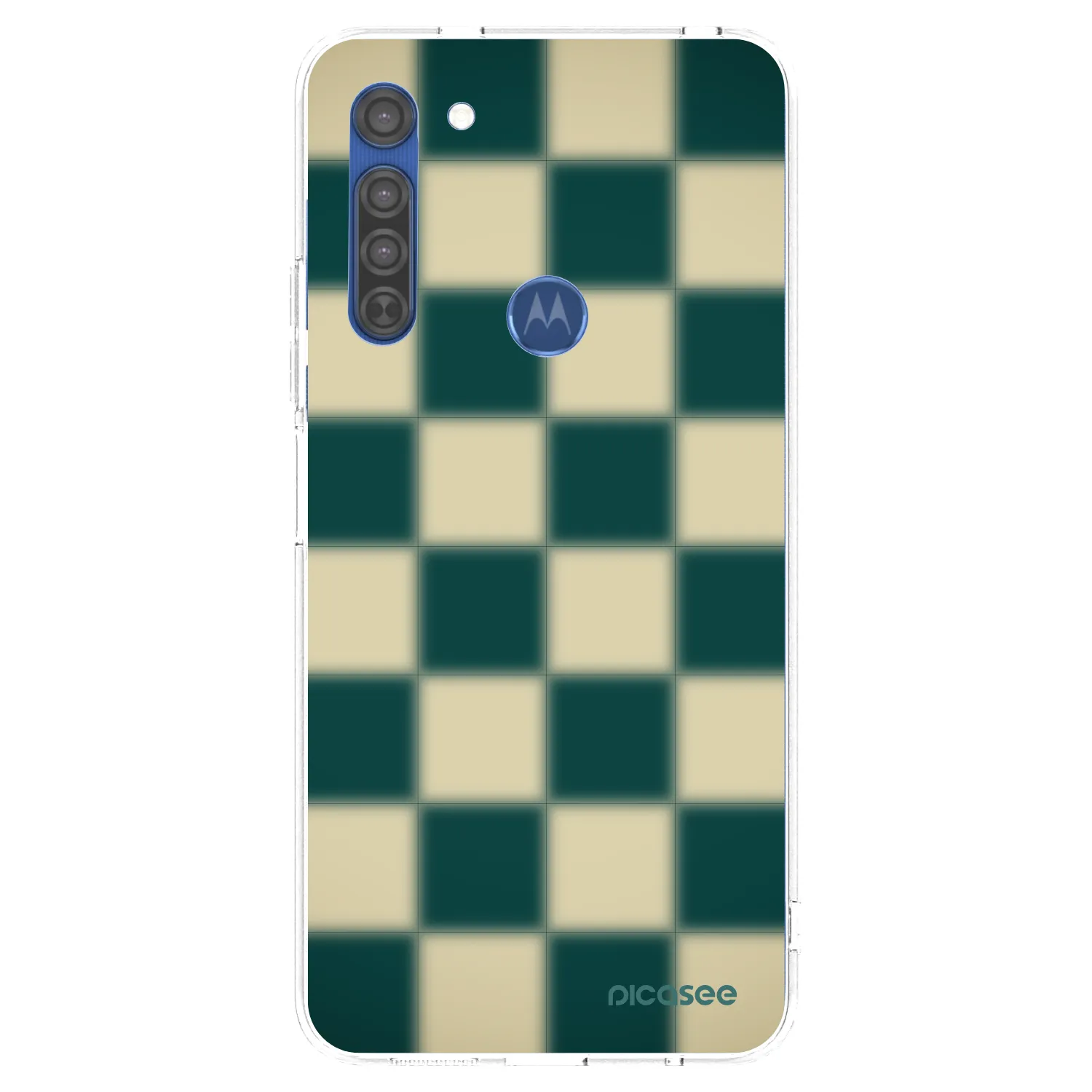 Picasee husă transparentă din silicon pentru Motorola Moto G8 - Shadow Chess