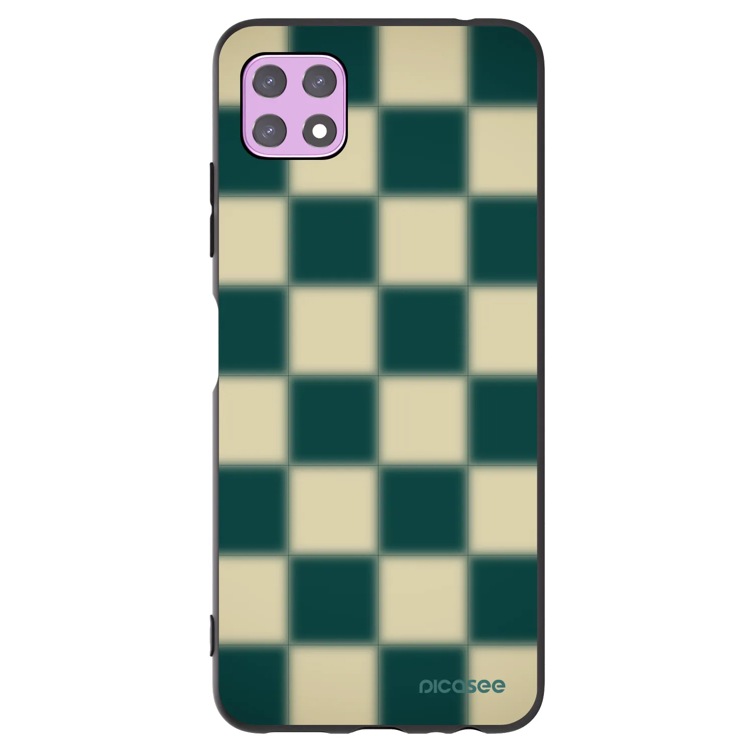 Picasee husă neagră din silicon pentru Samsung Galaxy A22 A226B 5G - Shadow Chess