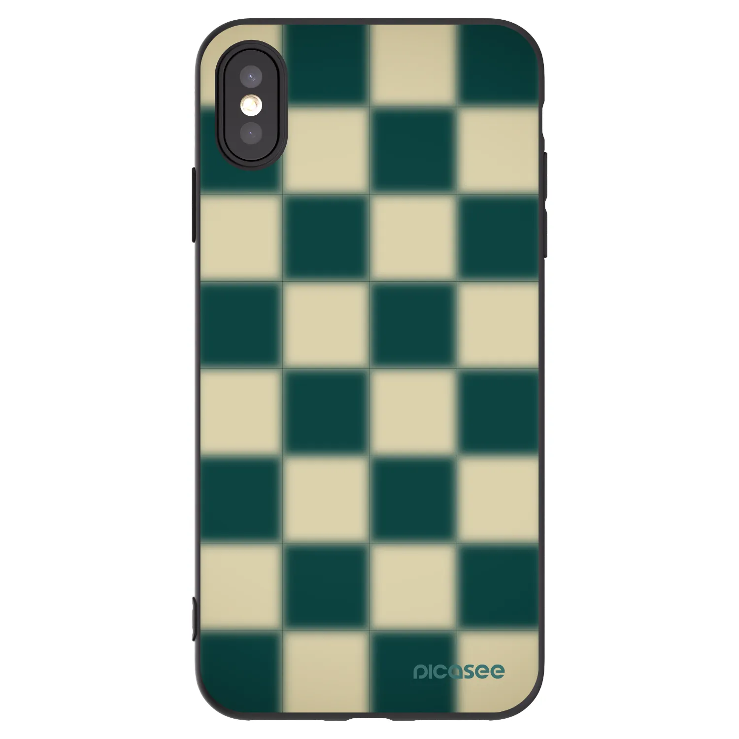 Picasee husă neagră din silicon pentru Apple iPhone XS Max - Shadow Chess