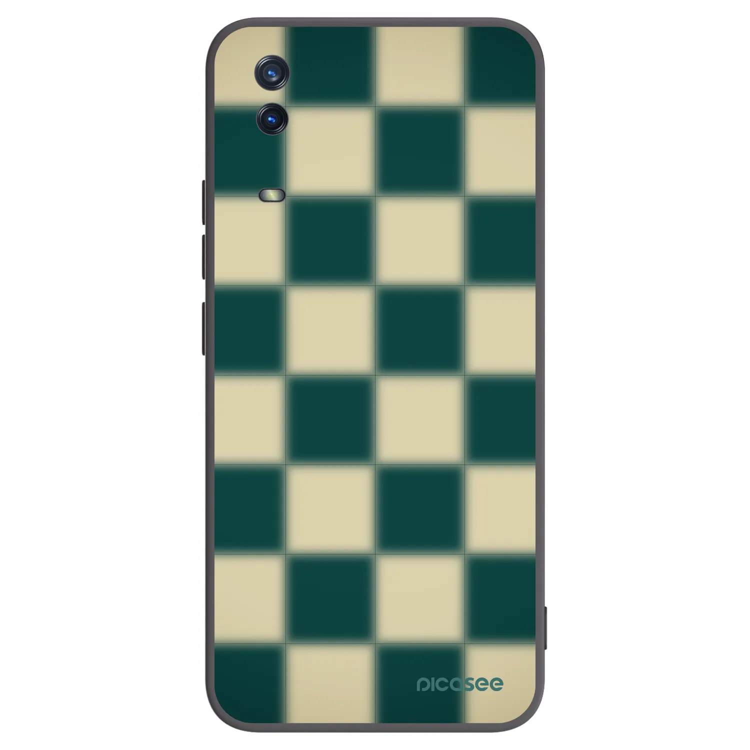 Picasee husă neagră din silicon pentru Vivo Y11s - Shadow Chess