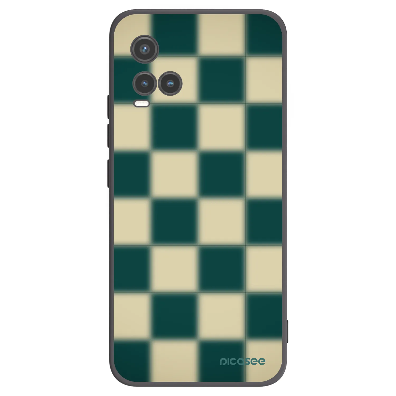 Picasee husă neagră din silicon pentru Vivo Y33s - Shadow Chess