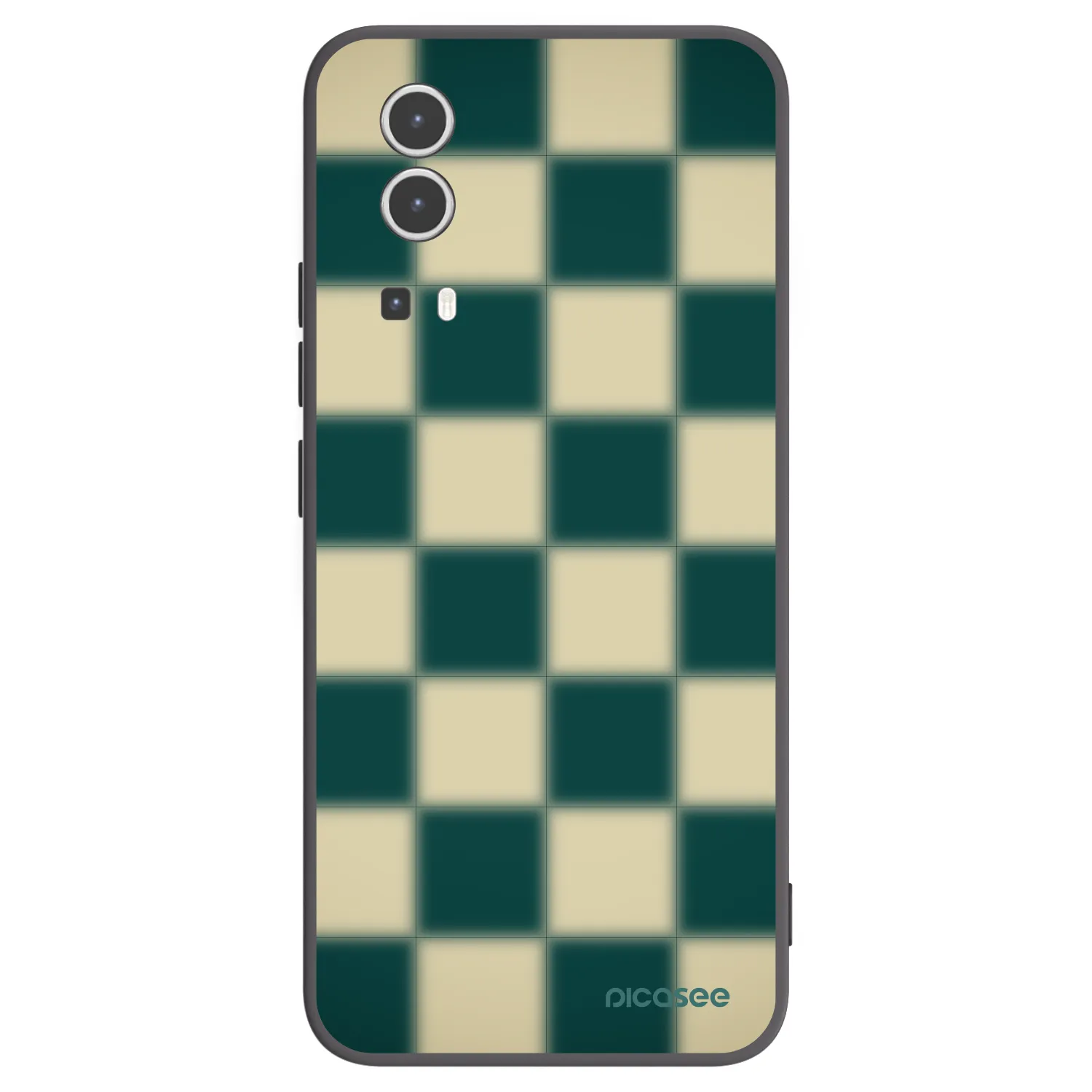Picasee husă neagră din silicon pentru Vivo Y72 5G - Shadow Chess