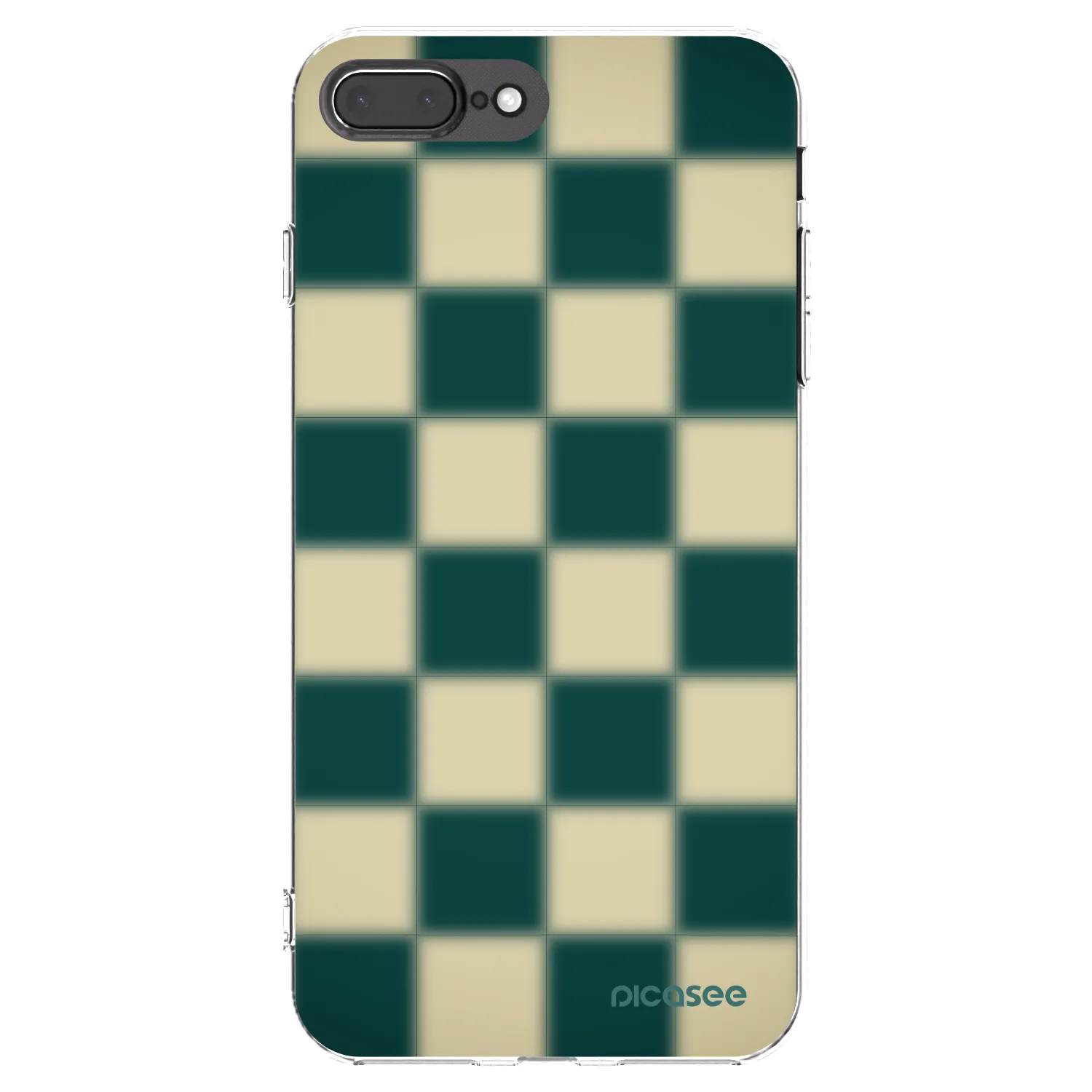 Picasee husă transparentă din silicon pentru Apple iPhone 7 Plus - Shadow Chess