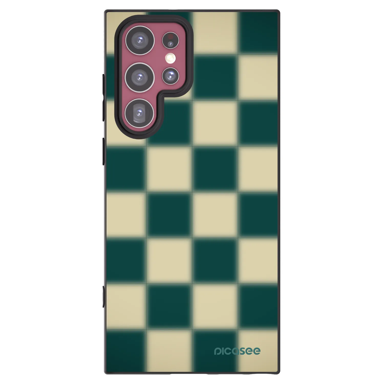 Picasee husă neagră din silicon pentru Samsung Galaxy S22 Ultra 5G - Shadow Chess