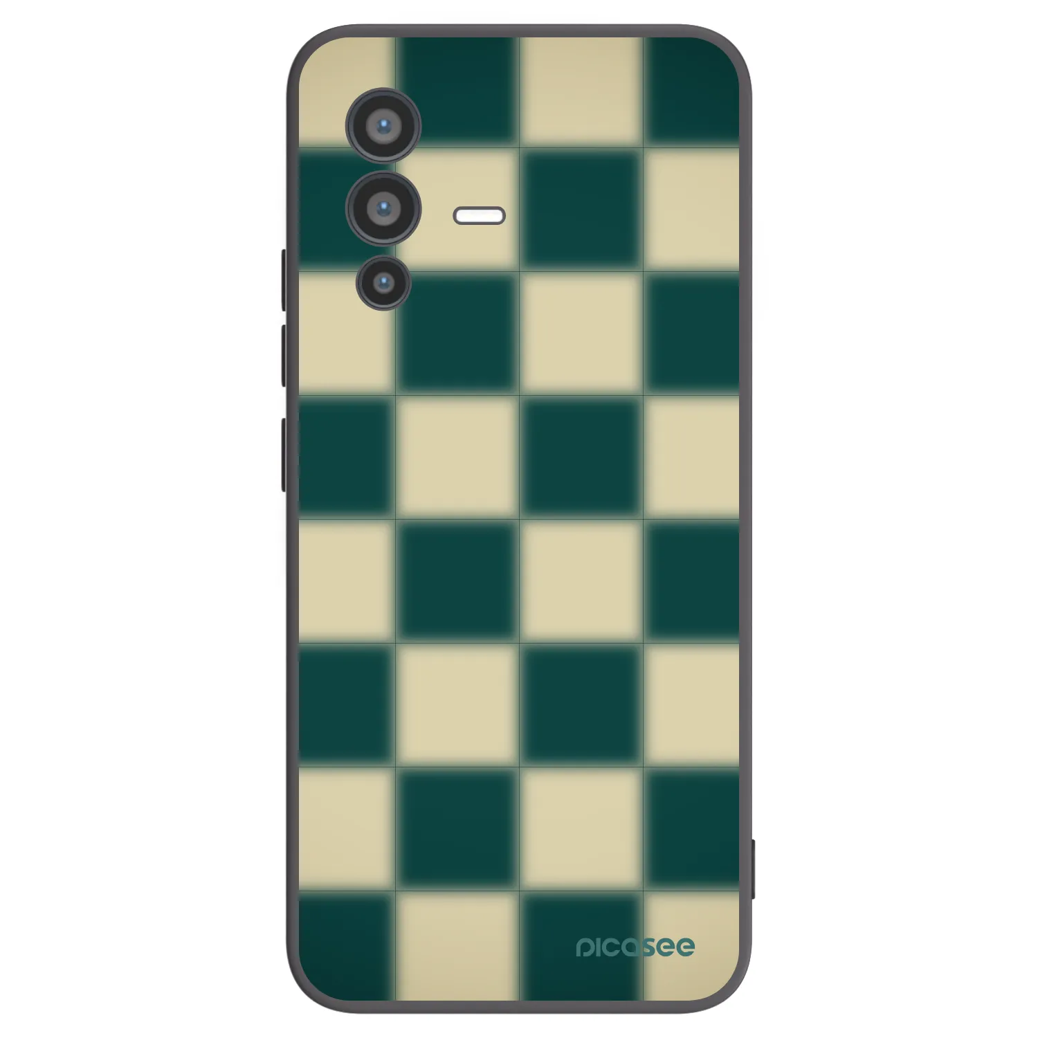 Picasee husă neagră din silicon pentru Vivo V23 5G - Shadow Chess