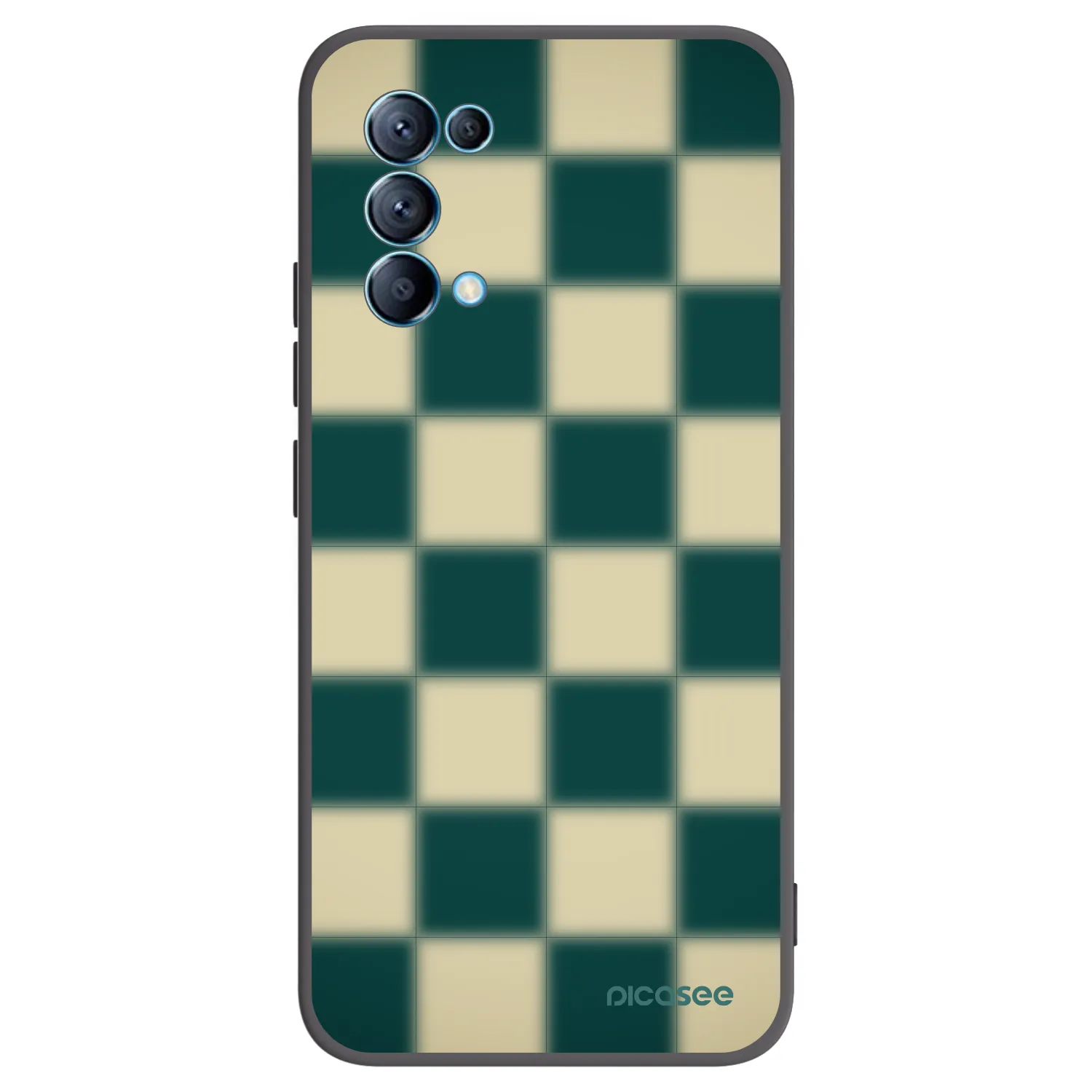 Picasee husă neagră din silicon pentru OPPO A16s - Shadow Chess