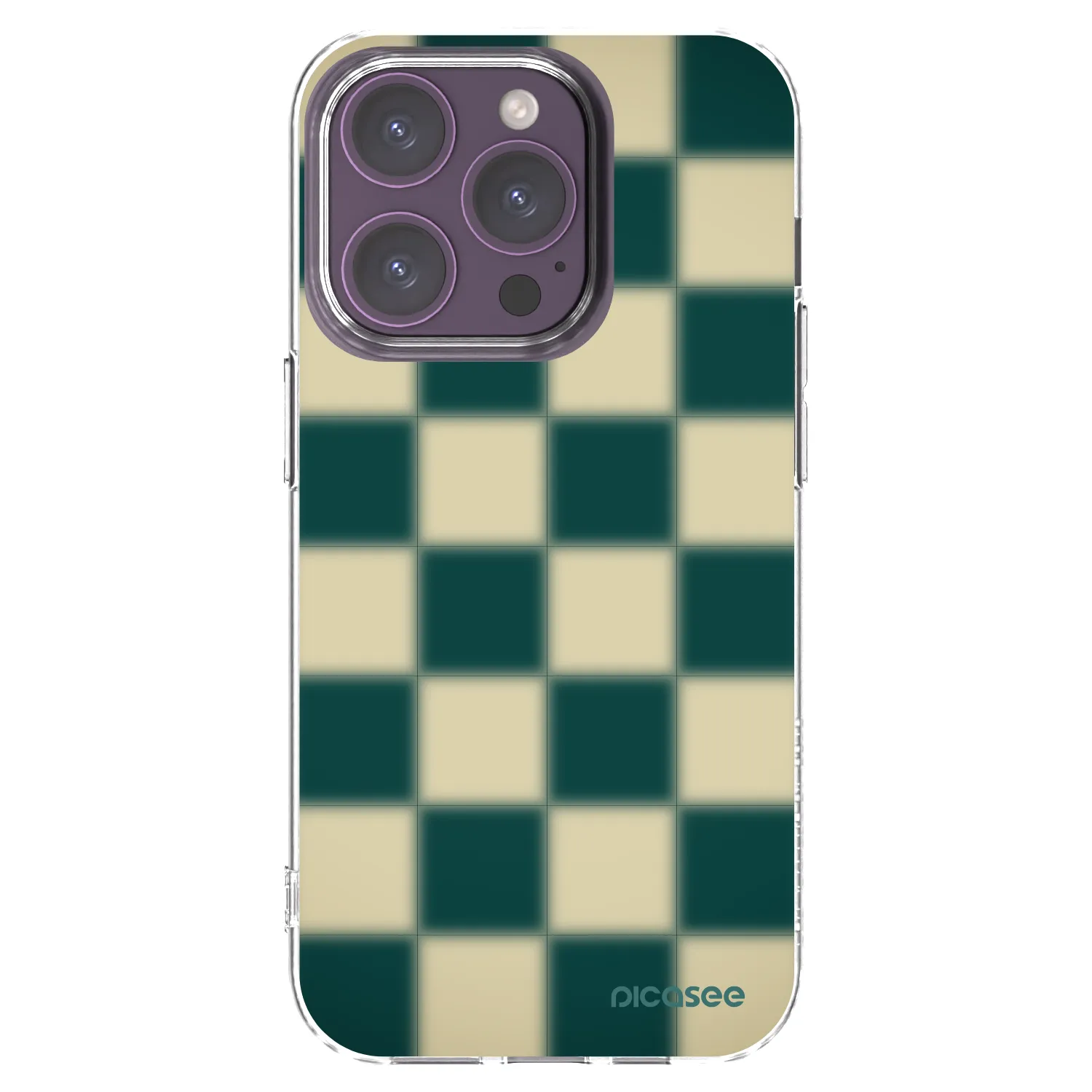 Picasee husă transparentă din silicon pentru Apple iPhone 14 Pro - Shadow Chess