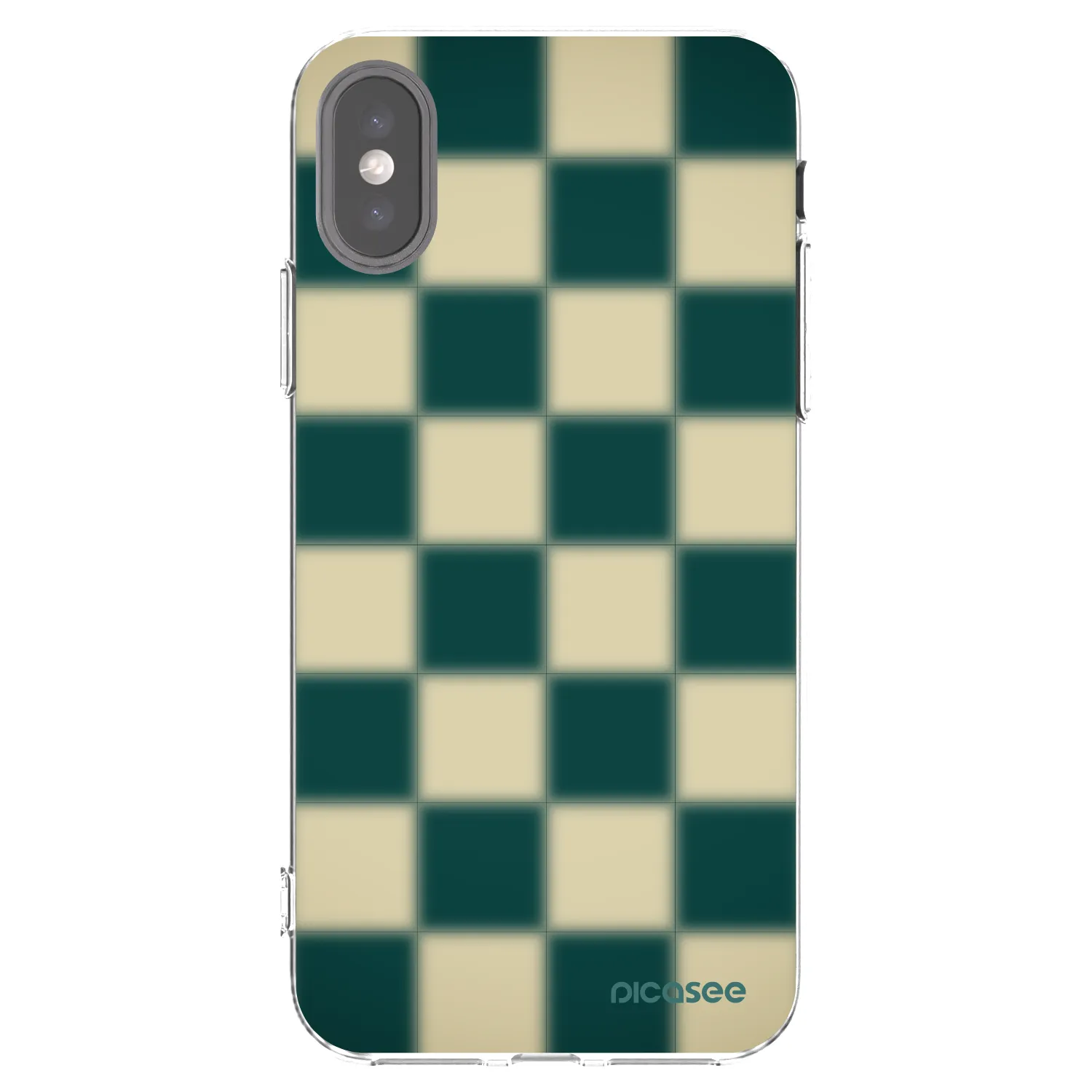 Picasee husă transparentă din silicon pentru Apple iPhone X/XS - Shadow Chess