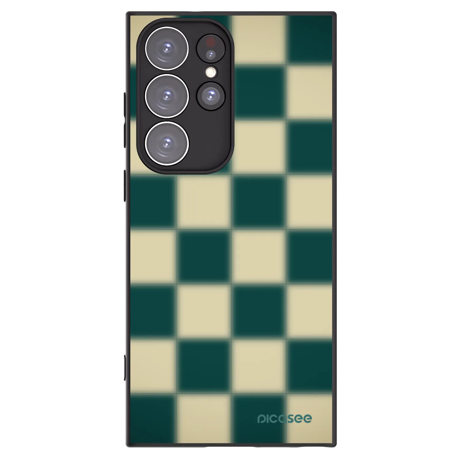 Picasee husă neagră din silicon pentru Samsung Galaxy S23 Ultra 5G - Shadow Chess