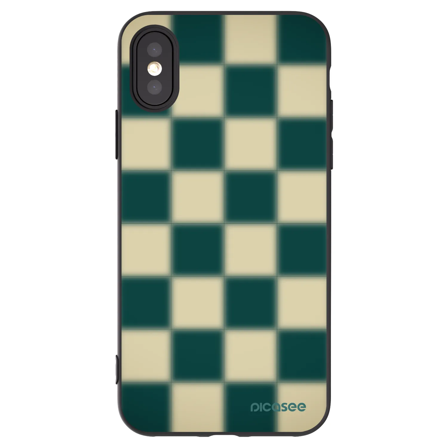 Picasee husă neagră din silicon pentru Apple iPhone X/XS - Shadow Chess