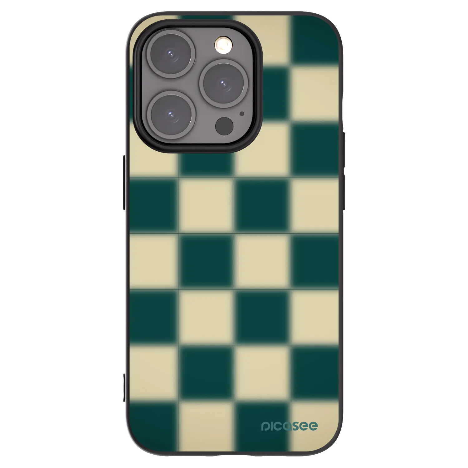 Picasee husă neagră din silicon pentru Apple iPhone 15 Pro - Shadow Chess