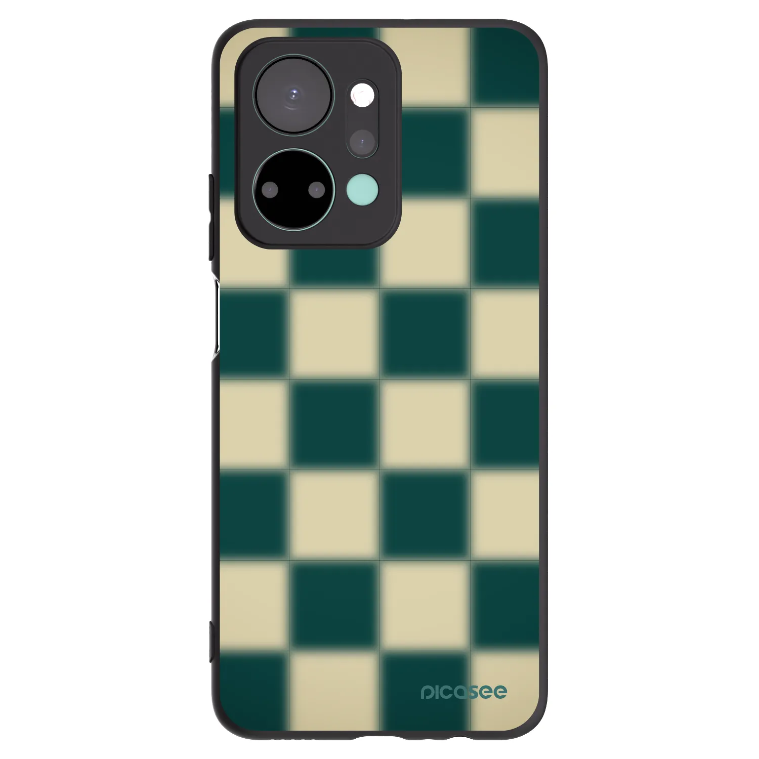 Picasee husă neagră din silicon pentru Honor X7a - Shadow Chess