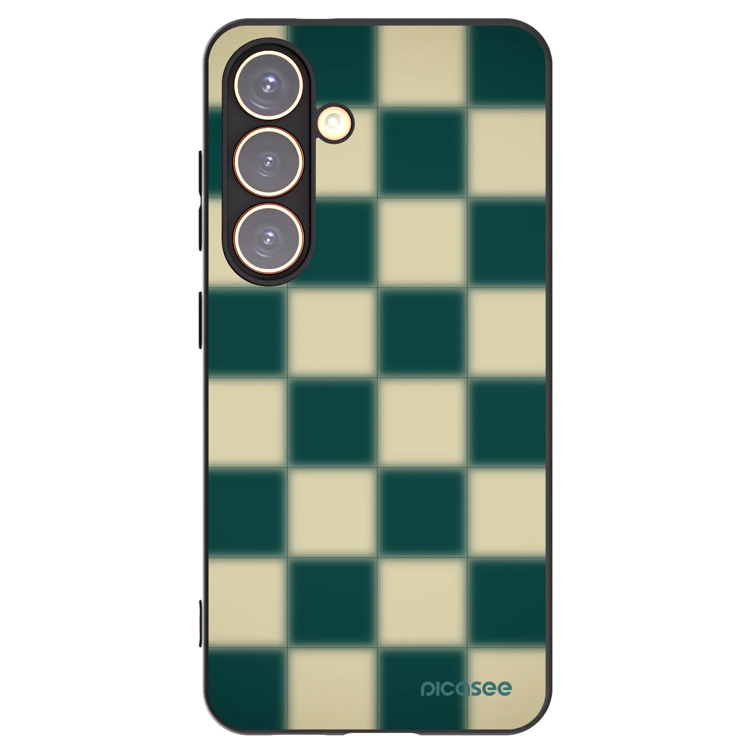 Picasee husă neagră din silicon pentru Samsung Galaxy S24 S921B 5G - Shadow Chess