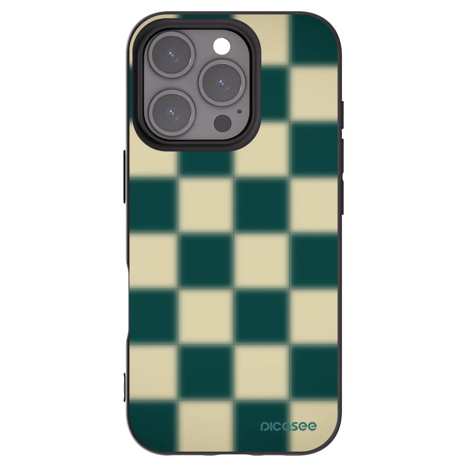Picasee husă neagră din silicon pentru Apple iPhone 16 Pro - Shadow Chess