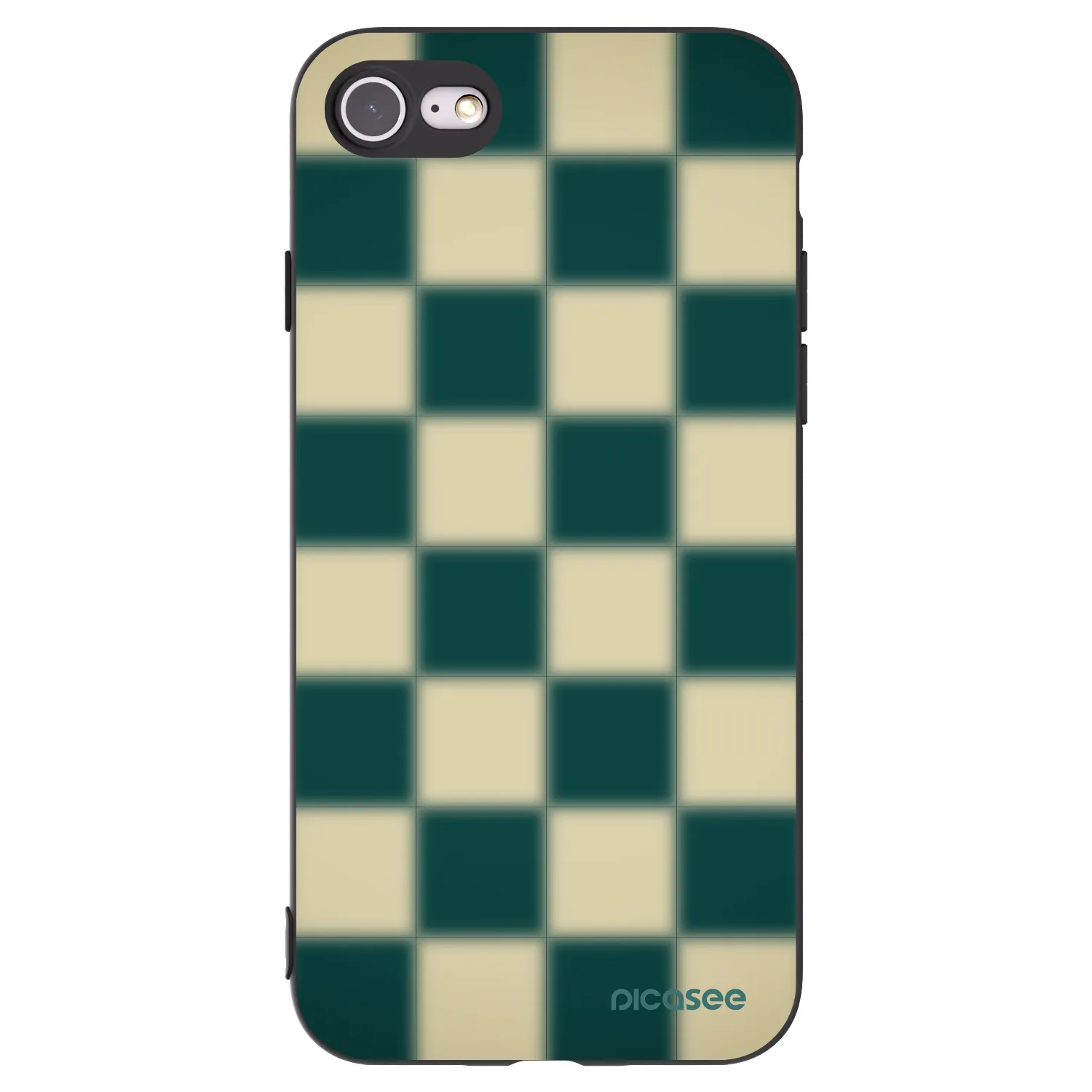 Picasee husă neagră din silicon pentru Apple iPhone 8 - Shadow Chess
