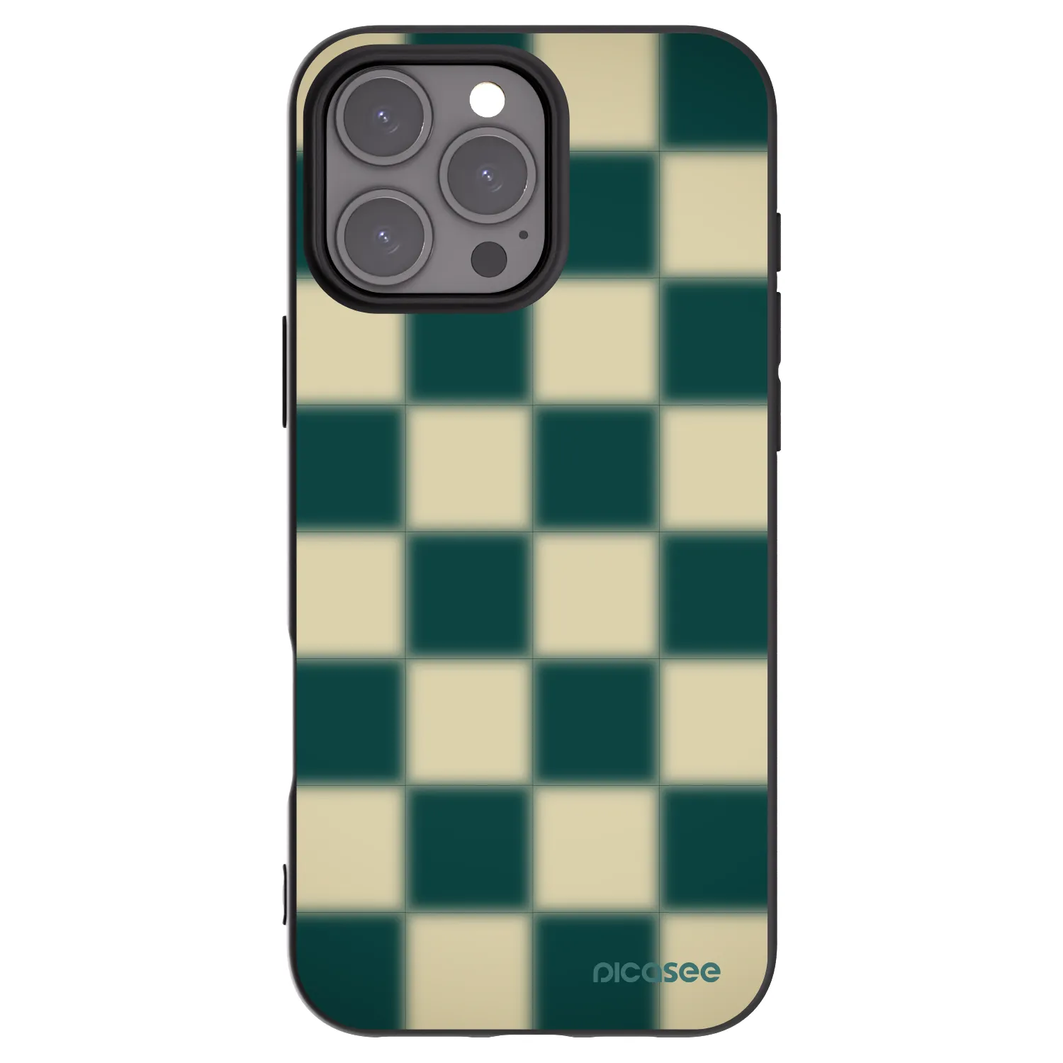 Picasee husă neagră din silicon pentru Apple iPhone 16 Pro Max - Shadow Chess