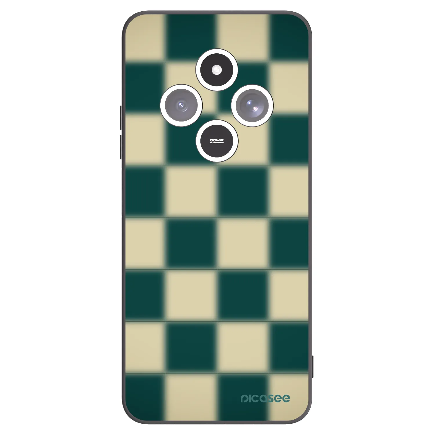 Picasee husă neagră din silicon pentru Xiaomi Redmi 14C - Shadow Chess