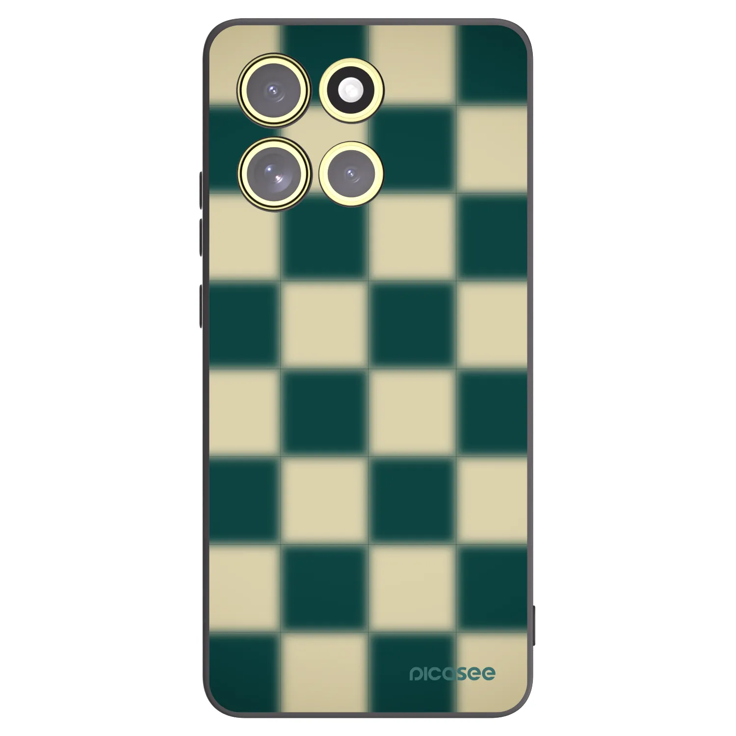 Picasee husă neagră din silicon pentru Motorola Moto G86 5G - Shadow Chess