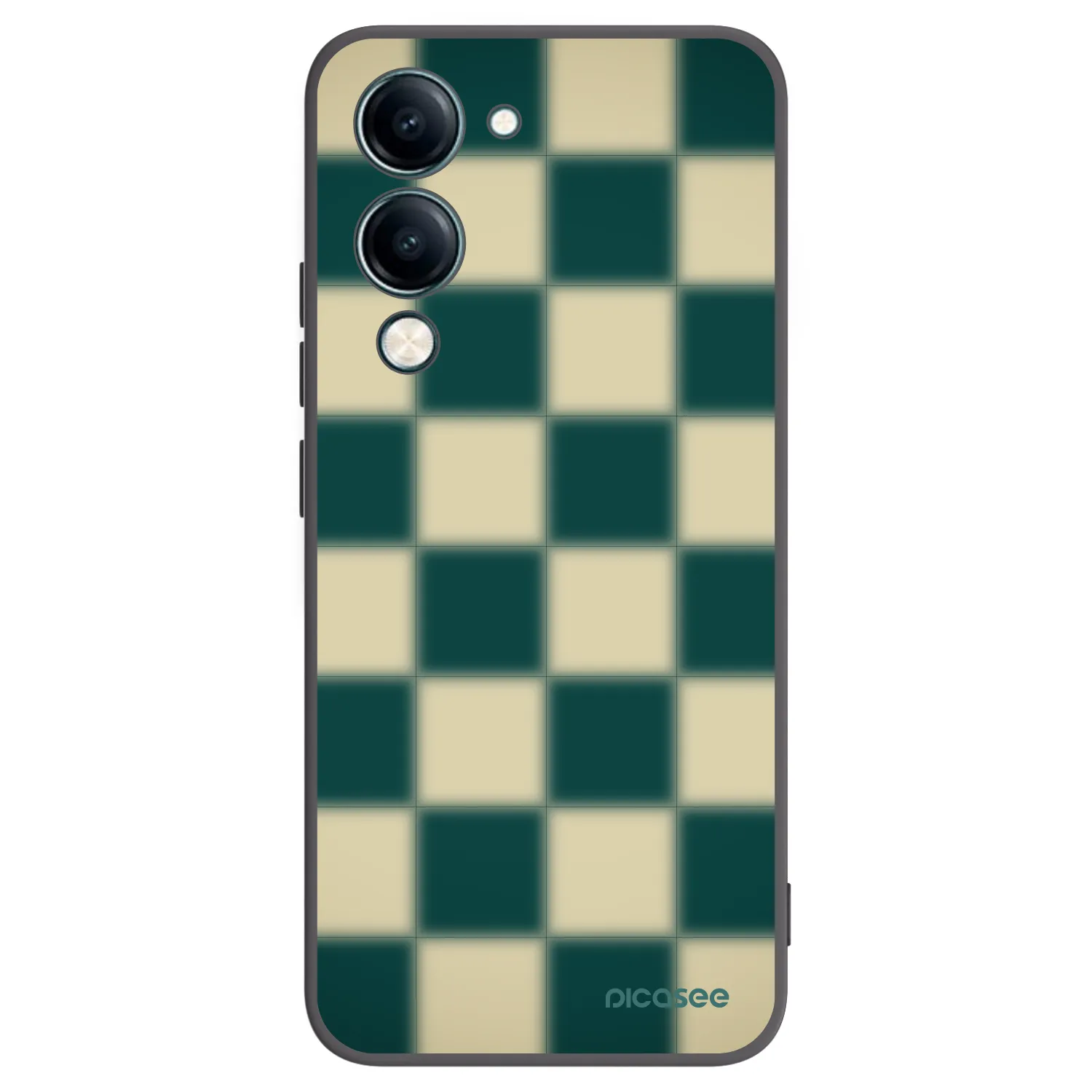 Picasee husă neagră din silicon pentru Vivo Y29s 5G - Shadow Chess