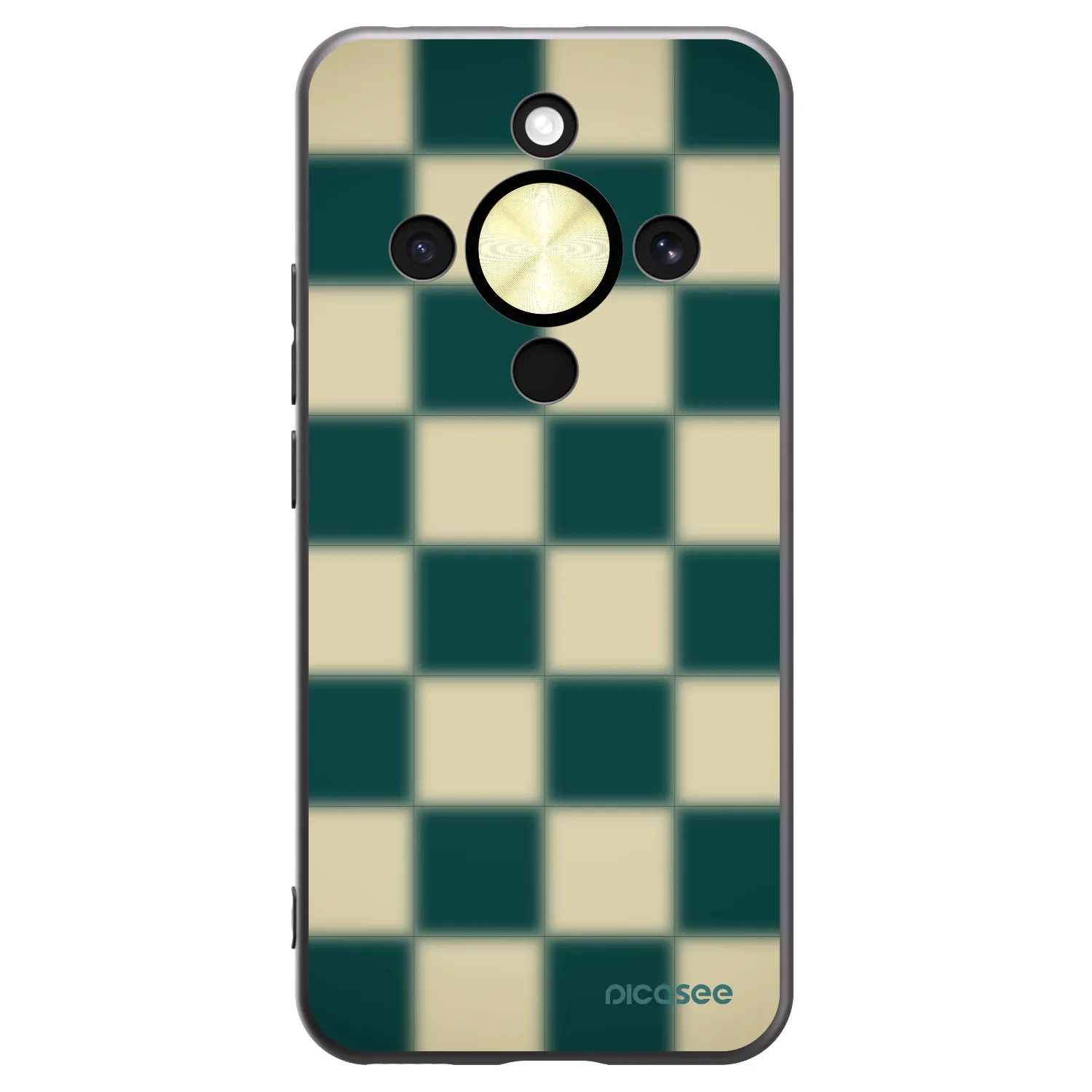 Picasee husă neagră din silicon pentru Honor Magic8 Lite 5G - Shadow Chess