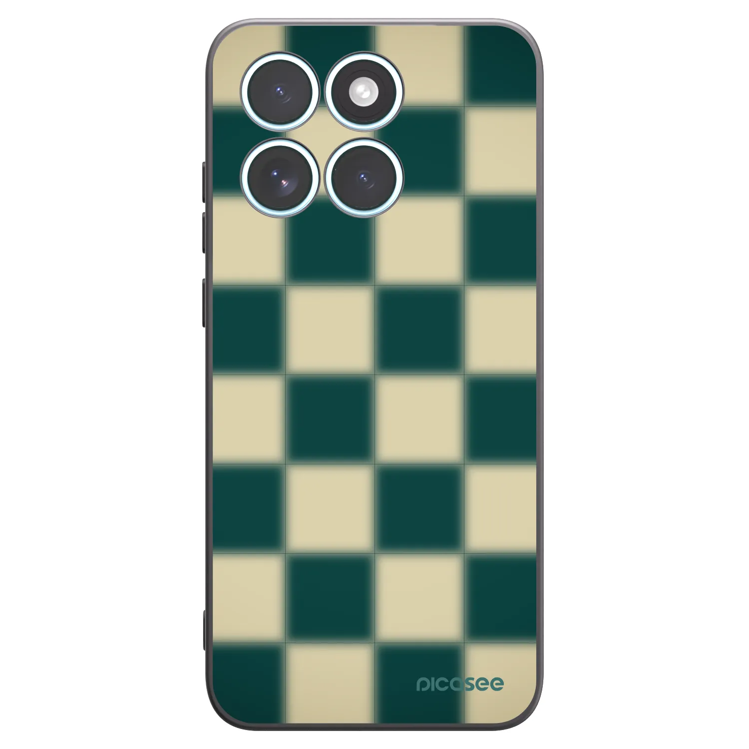 Picasee husă neagră din silicon pentru Motorola Edge 70 Fusion - Shadow Chess