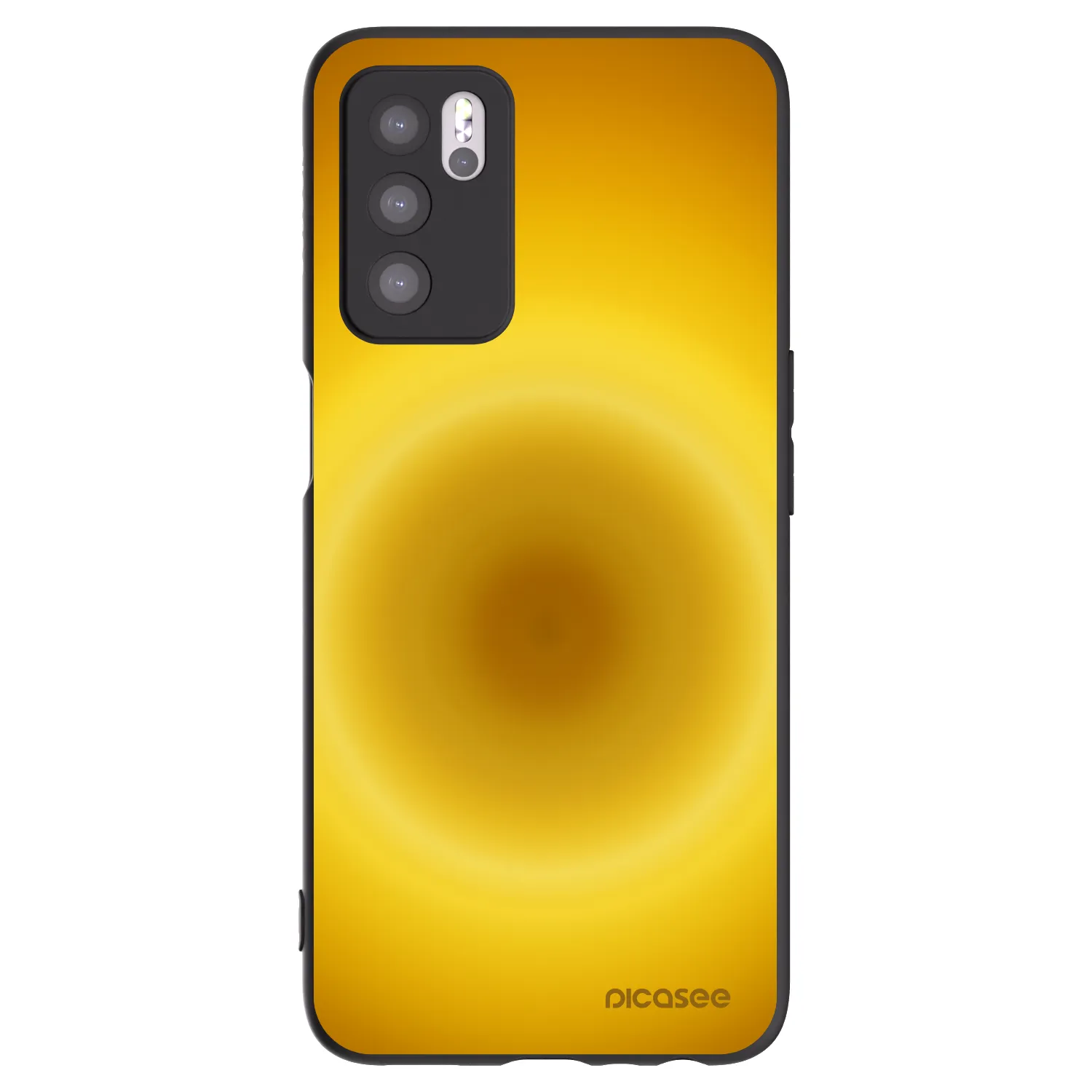 Picasee husă neagră din silicon pentru OPPO A16s - Solar Pulse
