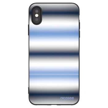 Picasee husă neagră din silicon pentru Apple iPhone XS Max - Static Lines