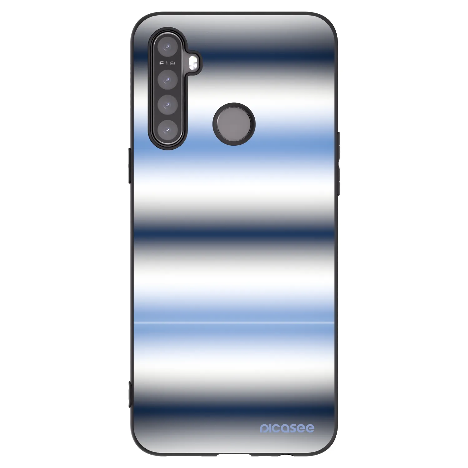Picasee husă neagră din silicon pentru Realme 5 - Static Lines